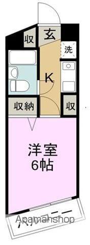 メゾンアルカディア御門(1K/4階)の間取り写真