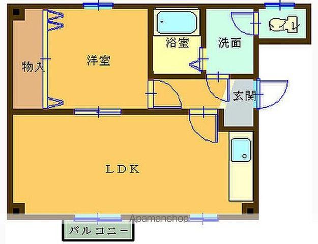 リモージュ(1LDK/4階)の間取り写真