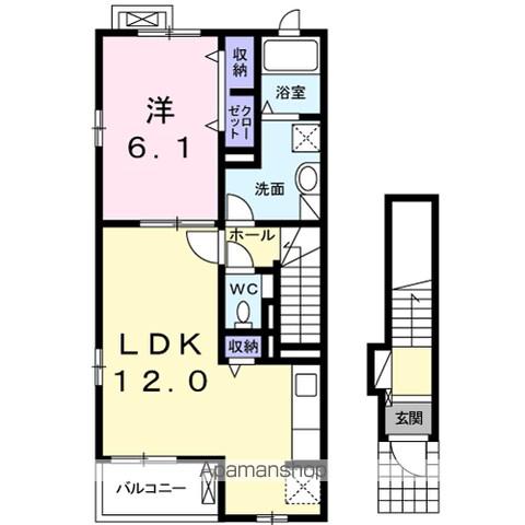 フォンデ(1LDK/2階)の間取り写真