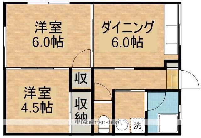 コーポ曙(2DK/1階)の間取り写真