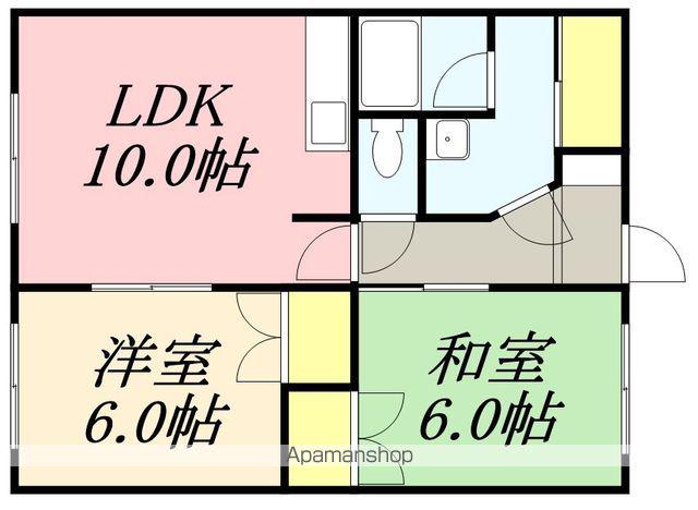 コーポ坂田(2LDK/1階)の間取り写真