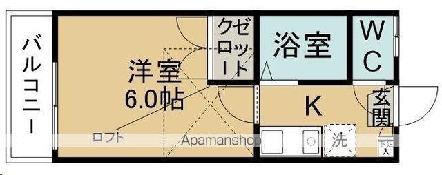 パレス青山(1K/2階)の間取り写真
