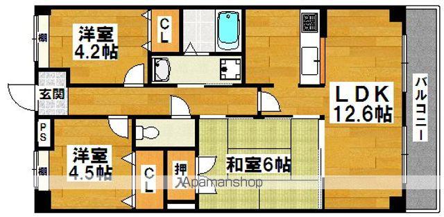 ルナ・ピエーナ泉北(3LDK/2階)の間取り写真