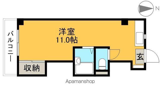 バレーベア北新田(1K/2階)の間取り写真