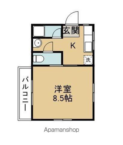 ピアエスポワール(1K/2階)の間取り写真