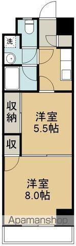 レジデンスタナカⅢ(2K/4階)の間取り写真