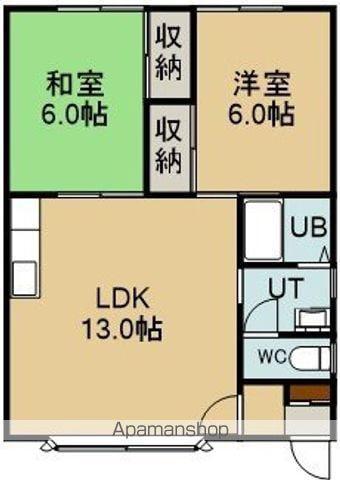SEQUELⅡ(2LDK/1階)の間取り写真