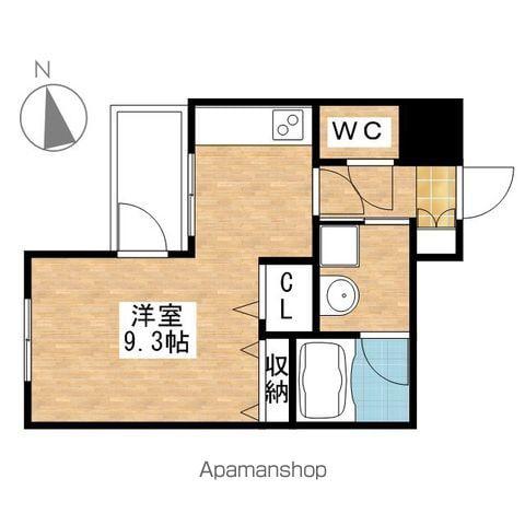 エルスタンザ千代田(1K/9階)の間取り写真