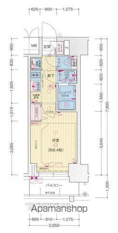 プレサンス広小路通今池(1K/9階)の間取り写真