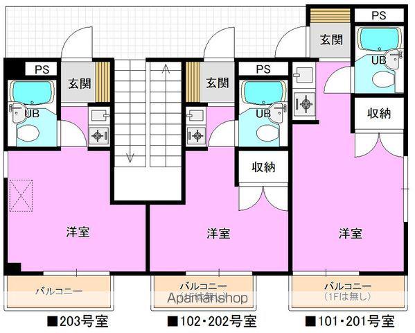 山陽本線 徳山駅 徒歩45分 2階建 築39年(ワンルーム/1階)の間取り写真