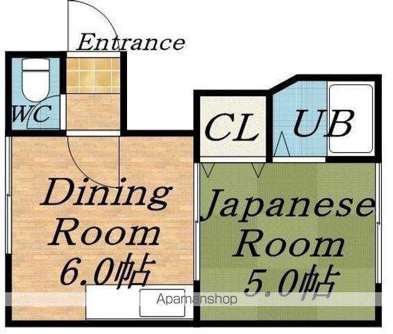 サンパレス麻生(1DK/1階)の間取り写真