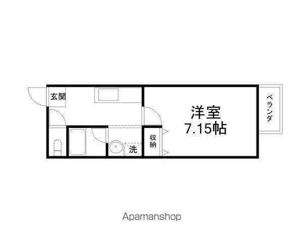 HOUSE I ROKUBANKAN(1K/1階)の間取り写真