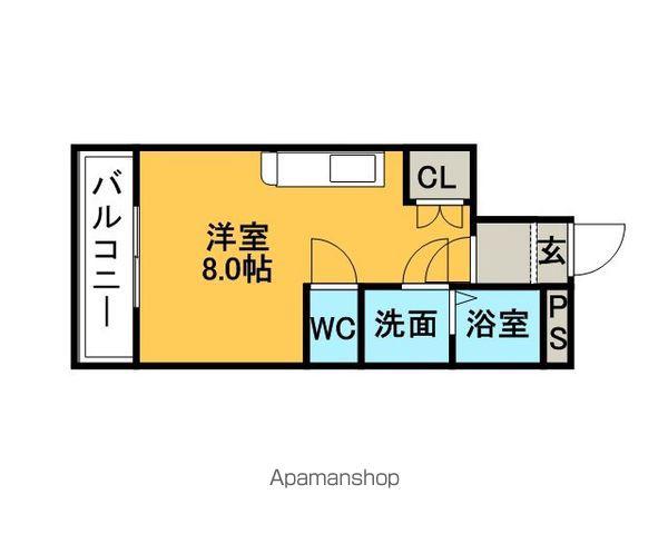 HIROコーポ(ワンルーム/1階)の間取り写真