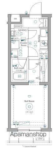 DIPS練馬春日町(1K/2階)の間取り写真