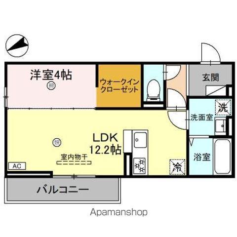 COLLINA一里山(1LDK/2階)の間取り写真