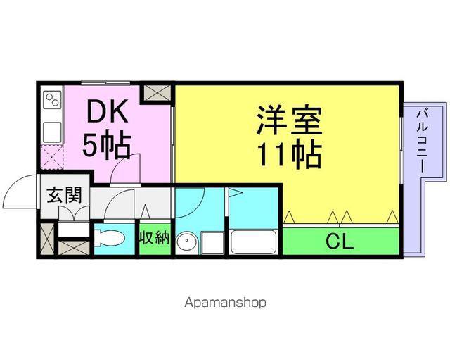 コンフォート武庫川(2K/3階)の間取り写真