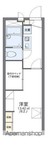 レオパレスフルールヴィル(1K/2階)の間取り写真