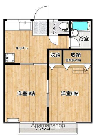 テラヴィⅠ(2K/2階)の間取り写真