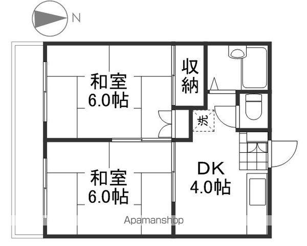 石堂マンション(2DK/1階)の間取り写真