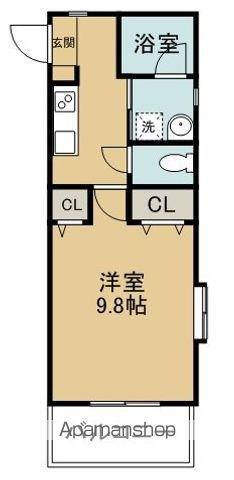 グランドソレーユ稲川(1K/1階)の間取り写真