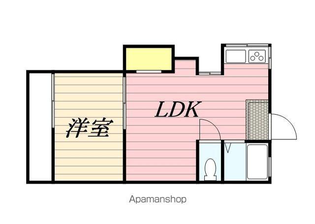 コロニアル亥鼻(1K/1階)の間取り写真