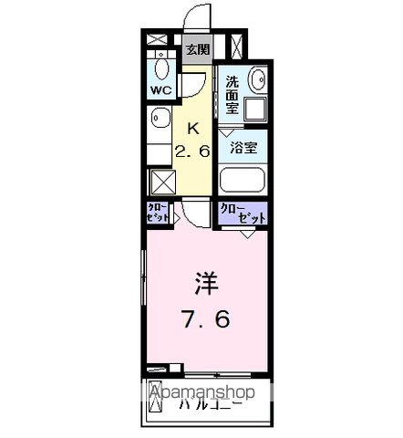 セレーノ カーサ(1K/2階)の間取り写真