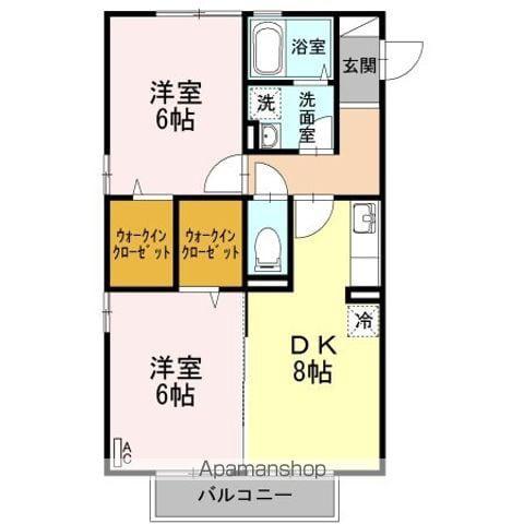 アーバン大悟法(2DK/1階)の間取り写真
