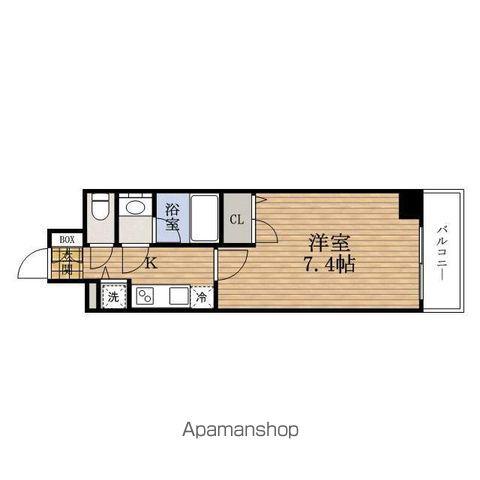 URBANEX大阪城ウエスト(1K/12階)の間取り写真
