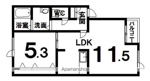 DECO(1LDK/2階)の間取り写真