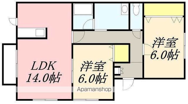 グローリィー志海苔(2LDK/1階)の間取り写真