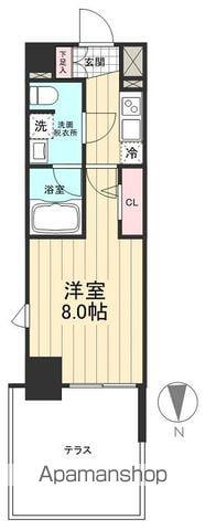 AZEST光ヶ丘(1K/1階)の間取り写真