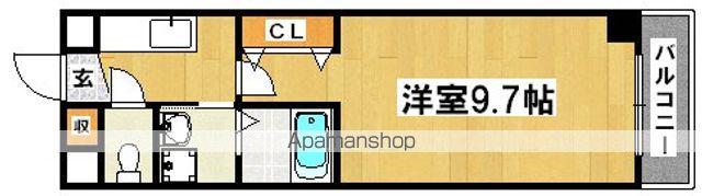 リッツラムセス2(1K/4階)の間取り写真