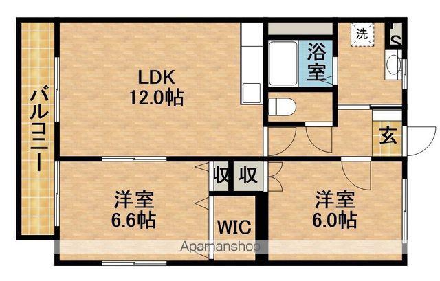 アスティオンⅢ(2LDK/1階)の間取り写真