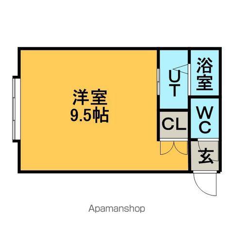 エーワンコートⅠ(ワンルーム/2階)の間取り写真
