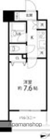 スペーシア秋葉原(1K/10階)の間取り写真