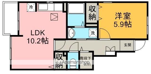 サンキストヴィラ(1LDK/1階)の間取り写真