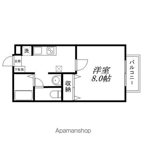 VEGA(1K/1階)の間取り写真