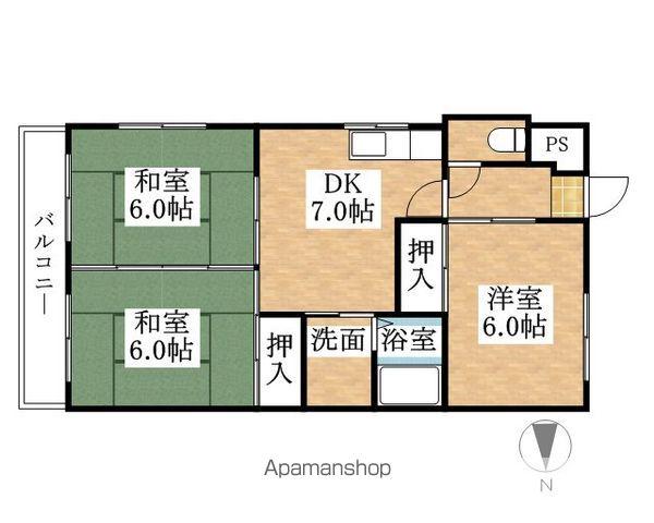 レジデンス井上(3DK/5階)の間取り写真