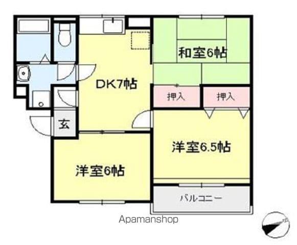 メゾン藤(3DK/2階)の間取り写真