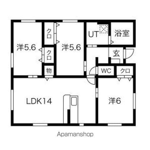 福島交通飯坂線 泉駅(福島交通) 徒歩4分 1階建 築2年(3LDK)の間取り写真