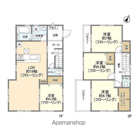 埼玉高速鉄道 浦和美園駅 徒歩13分 2階建 築5年(4LDK)の間取り写真