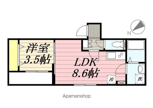AJ新松戸017(1LDK/2階)の間取り写真