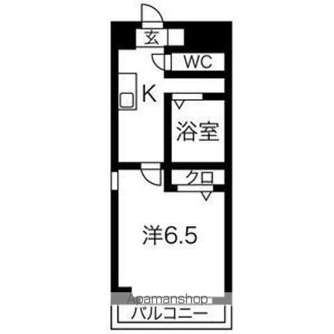 フォルトゥーナ荒畑(1K/2階)の間取り写真