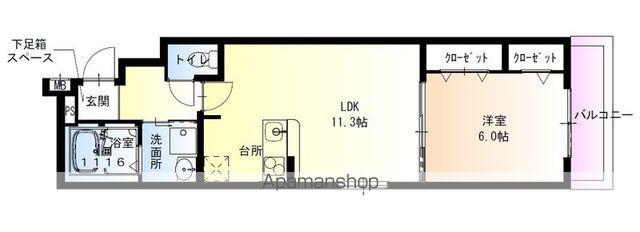 フジパレス泉大津1番館(1LDK/1階)の間取り写真