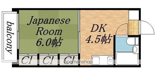 プラザハイツ24(1DK/10階)の間取り写真