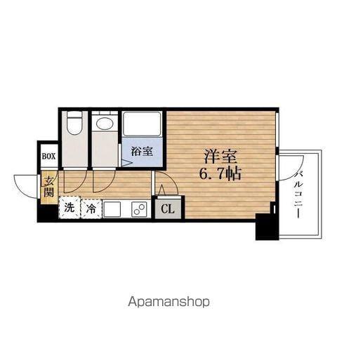SERENITE日本橋ミラク(1K/7階)の間取り写真
