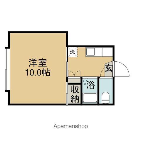 リトルハイムリバー(1K/2階)の間取り写真