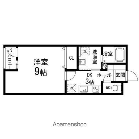 146アパートメントS(1K/2階)の間取り写真