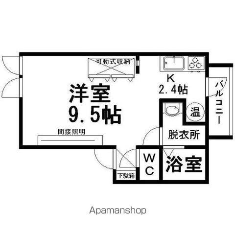 LA-FLORA Ⅱ(1K/2階)の間取り写真