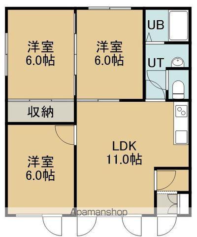 シティーハウス88(3LDK/2階)の間取り写真